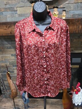 Ann Taylor Floral Button Down Top